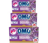 Lessive liquide en capsules 3 en 1 J'ai rêvé du Sud 87 lavages Lavande et Patchouli propreté éclatante&parfum longue (lot de 3x29)