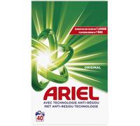 Lessive Poudre Dissolution Rapide 2.2kg,40 Lavages,,Avec technologie anti-résidu,élimine les taches en 1 seul lavage