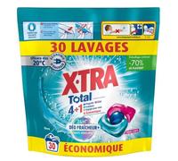 X•Tra Total - Lessive Capsules- Trio-Caps - 4+1 - Propreté - Eclat - Fraîcheur - Engagé pour vous - Economique - Parfum Givré - Déo Fraîcheur + - 24H Anti-Odeurs - Efficace des 20°C - 30 Lavages