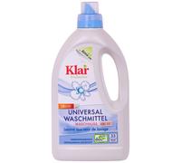 Klar eco Sensitive Lessive universelle en bouteille de 1,5 l, sans parfum, 33 lavages, pour personnes allergiques, végétalien