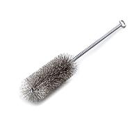 Lessmann 542304 Brosse cylindrique avec œillet (diamètre 12 mm, longueur totale 300 mm, pour le nettoyage/l'ébavurage des tuyaux + trous de perçage brosse en fil d'acier)