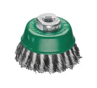 LESSMANN Brosse boisseau D. 65 mm M14 épaisseur de fil 0,5 mm acier inoxydabl...