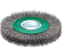 LESSMANN Brosse circulaire inoxydable 200x24/27mm,ondulée 0,3mm, Granulométrie:nv, Exécution:ondulée, Epaisseur du fil:0,3 mm, Ø brosse:200 mm, Longueur garniture:48 mm