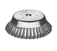 Lessmann Brosse conique torsadée ø 180 mm (25,4 mm, en fil d'acier très résistant pour pavés de gazon/trottoirs, hauteur totale 54 mm) 4762M101
