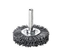 LESSMANN Brosse plate D. 50 mm tige 6 mm SiC poils de pon. granulation 120 10...
