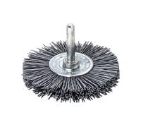 LESSMANN Brosse plate D. 70 mm tige 6 mm SiC poils de ponç. granulation 120 1...