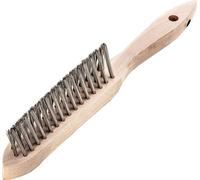 LESSMANN Brosse pour soudures d'angle à fil d'acier lisse 3 rangées 0,35mm