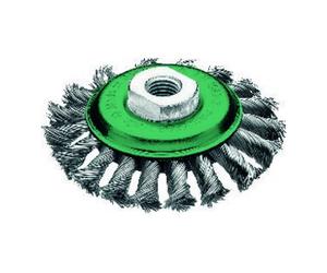 Lessmann Lessmann Brosse conique torsadée fil INOX 0,50 mm,⌀ brosse x filetage: 115XM14 mm Quantité:1