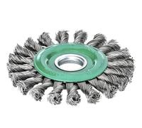 Lessmann Nœud Roue Brosse 115 x 14mm 22.2mm Bore, 0.50 Fils en Acier Inoxydable