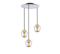 less'n'more ETHICS Suspension à 3 sources lumineuses, ronde, LED, E-3GPL-400-C2-KGG-GC,