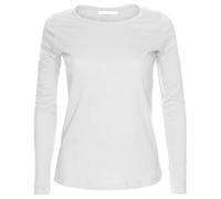 LessThanTenQuid Missloved® Haut uni à manches longues et col rond pour femme Tailles 36-46 - Blanc - 36-38
