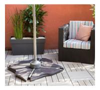 EDA Dalle béton modulable pour parasol déporté – 12 kg – Gris foncé
