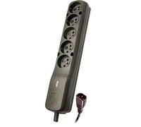 LESTAR LZ- 530 BW 1,5M IEC320 EXTENSIÓN DE 1,5 M 5 TOMACORRIENTES CA INTERIOR NEGRO