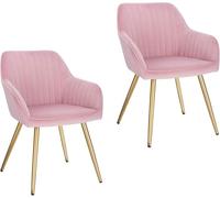 Lestarain Lot de 2 Chaises de Salle à Manger,Rose
