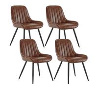 Lestarain Lot de 4 Chaises de Salle à Manger,Brune