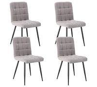 Lestarain Lot de 4 Chaises de Salle à Manger,Gris Clair