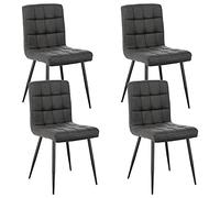 Lestarain Lot de 4 Chaises de Salle à Manger,Gris Foncé