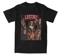 Lestat De Lioncourt The Vampire Pure Cotton T-Shirts for Mens Beach Y2K Funny Design Black XL