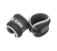 Fitness Mad – Paire de poids néoprène poignet et cheville – Velcro réglable – 2 x 0,5 kg Noir