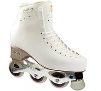 L'Estel Skates Inline Figure Skates Edea Overture + Bases de Patin Snow White (blanc, 265/40)