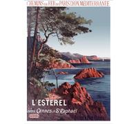 L'Esterel Cannes Saint Raphael Reproduction Affiche Poster-Format Size 50X70 cm Papier 300 GR-Vente du fichier numérique HD Possible Nous Consulter.(Boutique : affichevintage.FR)