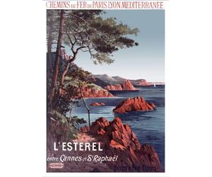 L'Esterel Cannes Saint Raphael Reproduction Affiche Poster-Format Size 50X70 cm Papier 300 GR-Vente du fichier numérique HD Possible Nous Consulter.(Boutique : affichevintage.FR)