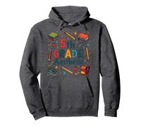 L'esthétique de 5e année dans la Nostalgie de Mon école de cinquième année Sweat à Capuche, Unisexe pour Adultes, Chiné Foncé, S