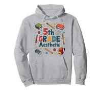 L'esthétique de 5e année dans la Nostalgie de Mon école de cinquième année Sweat à Capuche, Unisexe pour Adultes, Gris Chiné, S