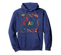 L'esthétique de 5e année dans la Nostalgie de Mon école de cinquième année Sweat à Capuche, Unisexe pour Adultes, Bleu Marine, S