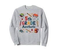 L'esthétique de 5e année dans la Nostalgie de Mon école de cinquième année Sweatshirt, Unisexe pour Adultes, Gris Chiné, S