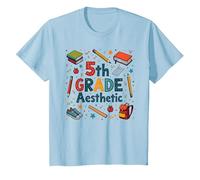 L'esthétique de 5e année dans la Nostalgie de Mon école de cinquième année T-Shirt, Enfant, Bleu Céleste, 4 Ans