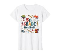 L'esthétique de 5e année dans la Nostalgie de Mon école de cinquième année T-Shirt, Femme, Blanc, S