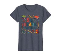 L'esthétique de 5e année dans la Nostalgie de Mon école de cinquième année T-Shirt, Femme, Bleu Chiné, 3XL
