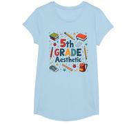 L'esthétique de 5e année dans la Nostalgie de Mon école de cinquième année T-Shirt, Fille, Bleu Céleste, S