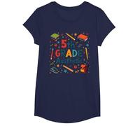 L'esthétique de 5e année dans la Nostalgie de Mon école de cinquième année T-Shirt, Fille, Bleu Marine, S