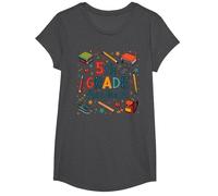 L'esthétique de 5e année dans la Nostalgie de Mon école de cinquième année T-Shirt, Fille, Chiné Foncé, S