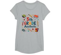 L'esthétique de 5e année dans la Nostalgie de Mon école de cinquième année T-Shirt, Fille, Gris Chiné, S