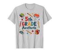 L'esthétique de 5e année dans la Nostalgie de Mon école de cinquième année T-Shirt, Homme, Argent, S