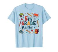 L'esthétique de 5e année dans la Nostalgie de Mon école de cinquième année T-Shirt, Homme, Bleu Céleste, S