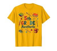 L'esthétique de 5e année dans la Nostalgie de Mon école de cinquième année T-Shirt, Homme, Doré Vif, S