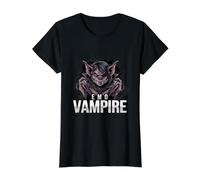 L'esthétique Emo Vampire T-Shirt Graphique avec Valeur, Femme, Noir, S