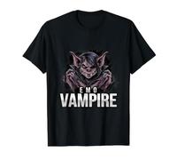 L'esthétique Emo Vampire T-Shirt Graphique avec Valeur, Homme, Noir, S