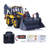 LESU Pelle pelleteuse hydraulique à roues 1/14 RC en métal Aoue BL71 2 en 1 Véhicule de construction peint jaune gris modèle de qualité passe-temps