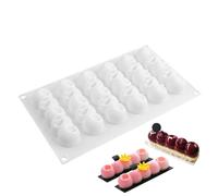 Lesunbak 6 moules concaves, 6 moules concaves en silicone - Moule à boules concaves en silicone | Moule à gâteau en Silicone, à Mousse, à longue bande, résistant à la chaleur, pour la cuisson du