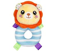 Lesunbak Anneau de hochet en peluche, hochet en peluche douce - Hochet de lapin d'entraînement à la préhension, décor d'animal en peluche - Améliorer la flexibilité des doigts, cultiver la motricité
