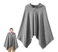 Lesunbak Cape de protection solaire - Cape à capuche légère à séchage rapide pour alpinisme, sports de plein air, cape de refroidissement pour homme et femme, gris clair, Refer to description