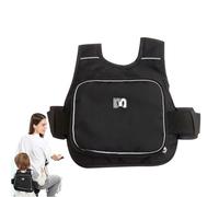 Lesunbak Ceintures de sécurité pour en tissu Oxford avec sac, harnais de moto pliable avec réfléchissant, harnais de voyage pour âgés de 1 à 12 ans, conduite sûre, voyage