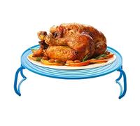 Lesunbak Empileur d'assiettes à micro-ondes - Plateau de cuisson vapeur pliable - Empileur de plaques de four multifonction avec poignées flexibles pour friteuse à air comprimé