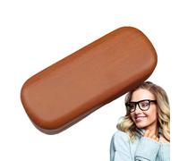 Lesunbak Étui à lunettes en bois, étui à lunettes en bois, coque rigide pour homme et femme, étui à lunettes rigide, étui de protection portable pour lunettes de vue et lunettes de soleil, bordeaux,
