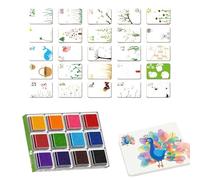 Lesunbak Kit de peinture au doigt pour tout-petits de 1 à 3 ans | Ensemble de peinture artistique pour salle de classe, maison, école, fête, décoration de fête pour bébés et